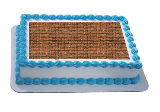 Brick Wall Effect A4 Themed Icing Sheet  Icing sheet cake toppers are a great way to decorate any themed cake  Easy Peel Icing Sheet - No Fuss - Ready to pop straight onto your cake (full instructions included)