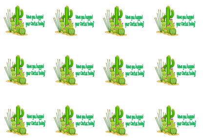 Have You Hugged Your Cactus? Edible Icing Cake Ribbon