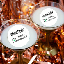 Load image into Gallery viewer, Christmas Checklist Christmas Drinks Toppers 2&quot; / 5 cm (Pack of 12)