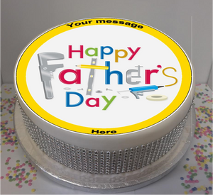 Personalised DIY Fathers Day 8" Icing Sheet Cake Topper