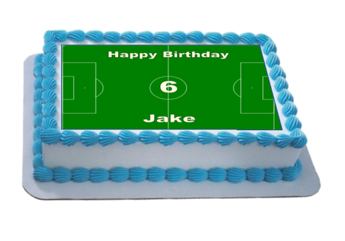 Personalised Football Pitch A4 Icing Sheet Topper