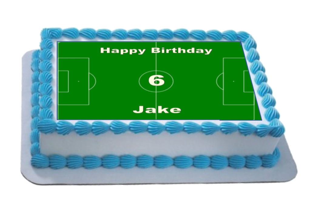 Personalised Football Pitch A4 Icing Sheet Topper