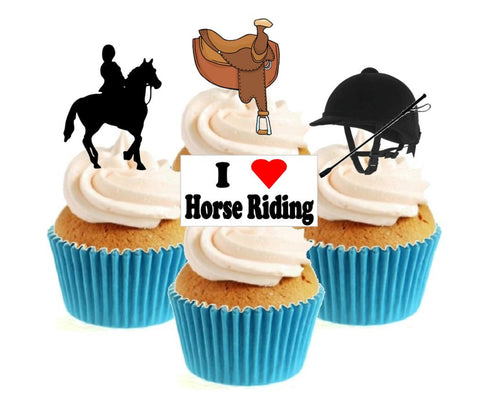 Horse Riding Collection Stand Up Cake Toppers (12 pack)
