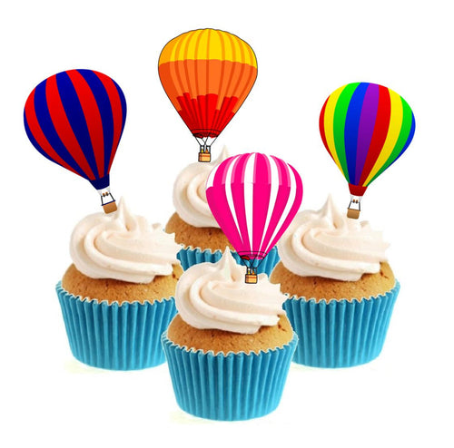Hot Air Balloon Collection Stand Up Cake Toppers (12 pack)