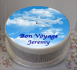 Personalised Bon Voyage / Travelling 8" Icing Sheet Cake Topper