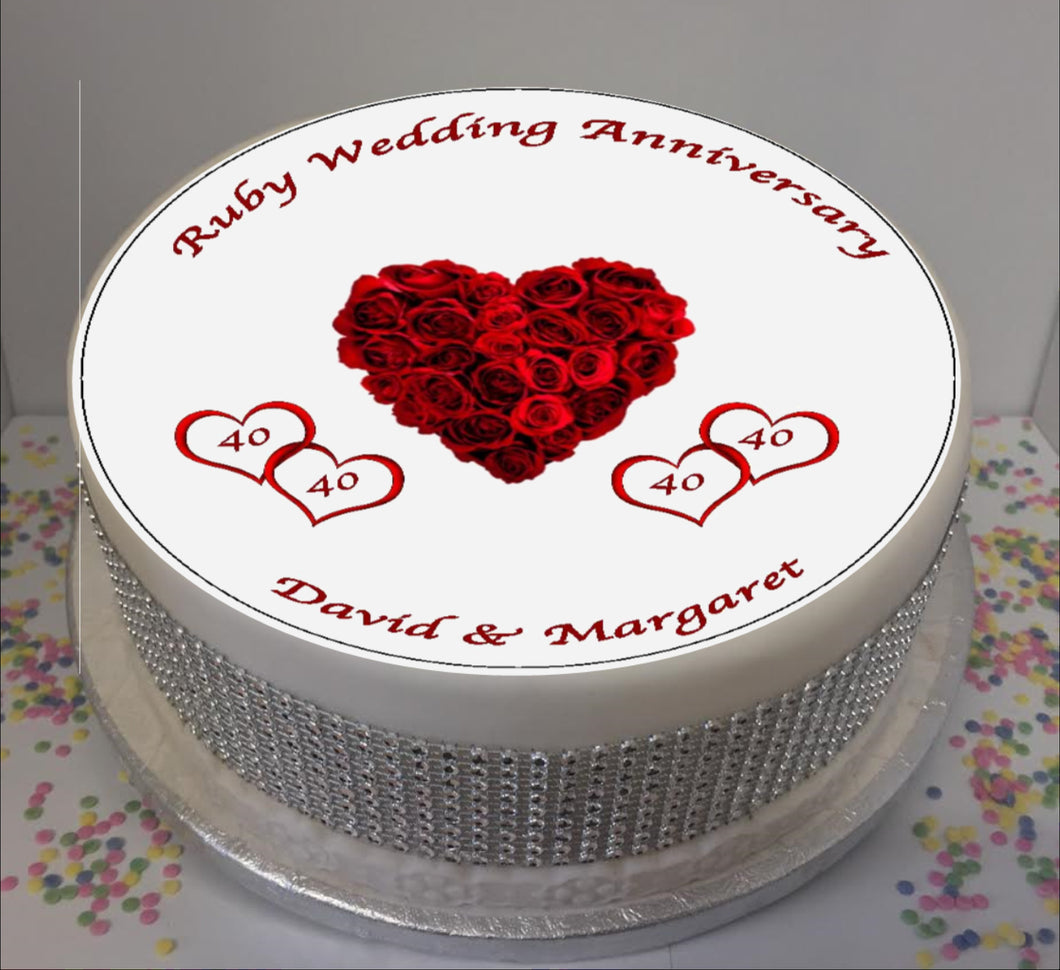 Personalised Ruby Wedding Anniversary 8