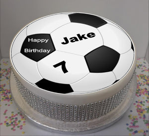 Personalised Football 8" Icing Sheet Cake Topper