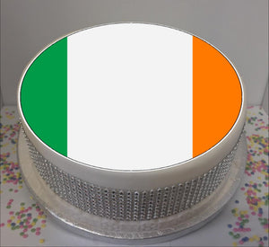 Flag of Ireland (ROI) 8" Icing Sheet Cake Topper   Icing sheet cake toppers are a great way to personalise either a homemade or shop bought plain cake  Easy Peel Icing Sheet - No Fuss - Ready to pop straight onto your cake (full instructions included)