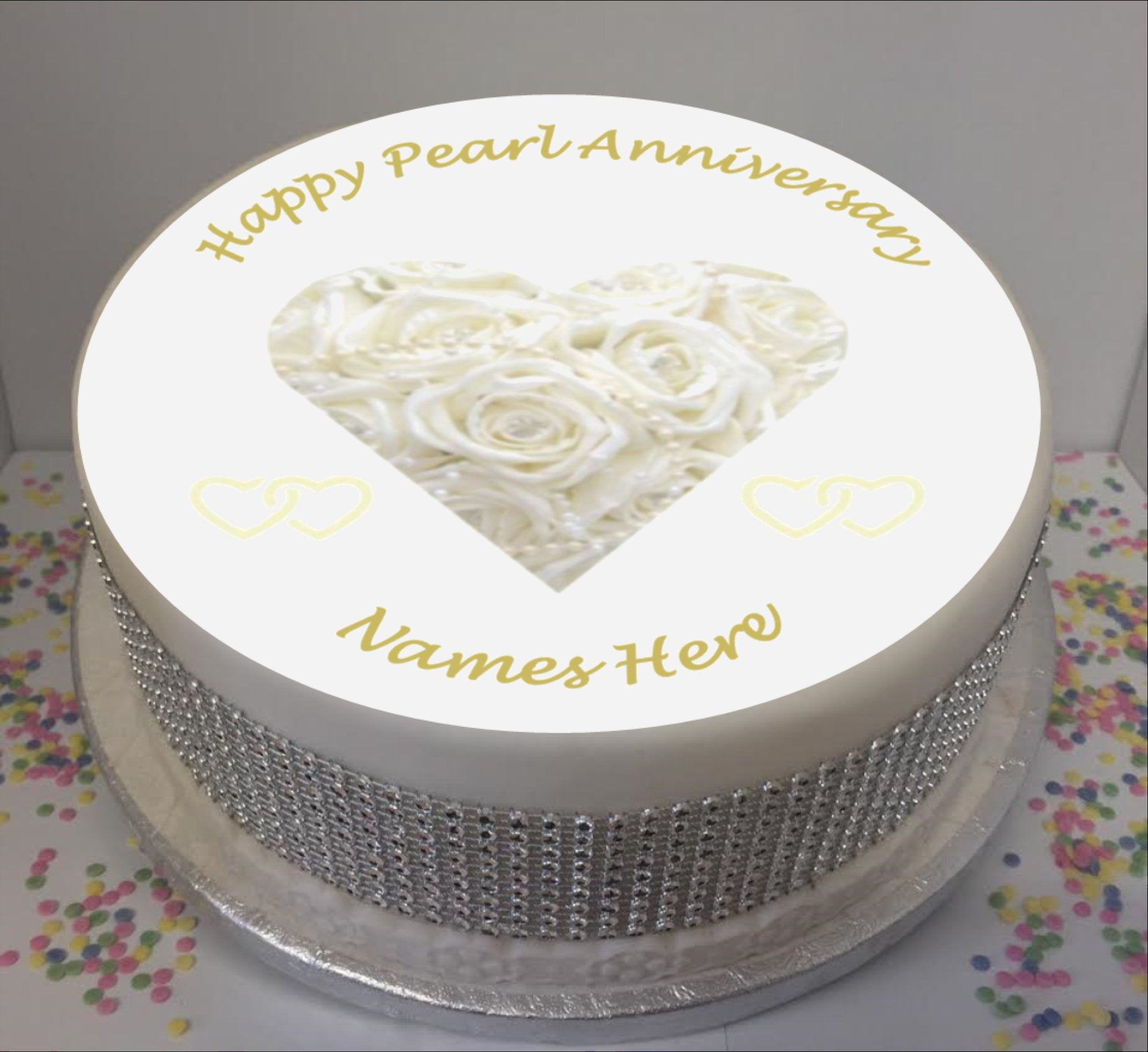 Pearl Anniversary Cake - Kimboscakes