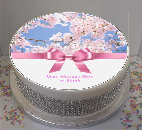 Personalised Pink Blossom & Bow Scene 8