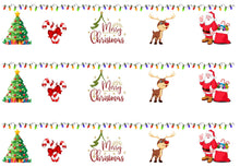 Load image into Gallery viewer, Merry Christmas Scene Edible Icing Cake Ribbon / Side Strips