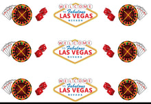 Load image into Gallery viewer, Vegas Casino Edible Icing Cake Ribbon / Side Strips