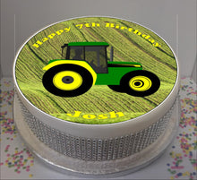 Load image into Gallery viewer, Personalised Tractor Scene 8&quot; Icing Sheet Cake Topper