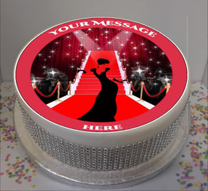 Personalised Red Carpet Event (A) Scene 8" Icing Sheet Cake Topper