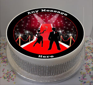 Personalised Red Carpet Event (C) Scene 8" Icing Sheet Cake Topper