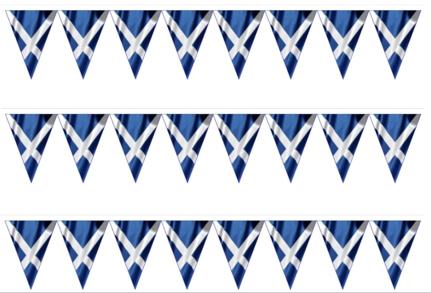 Scotland Flag Bunting Edible Icing Cake Ribbon