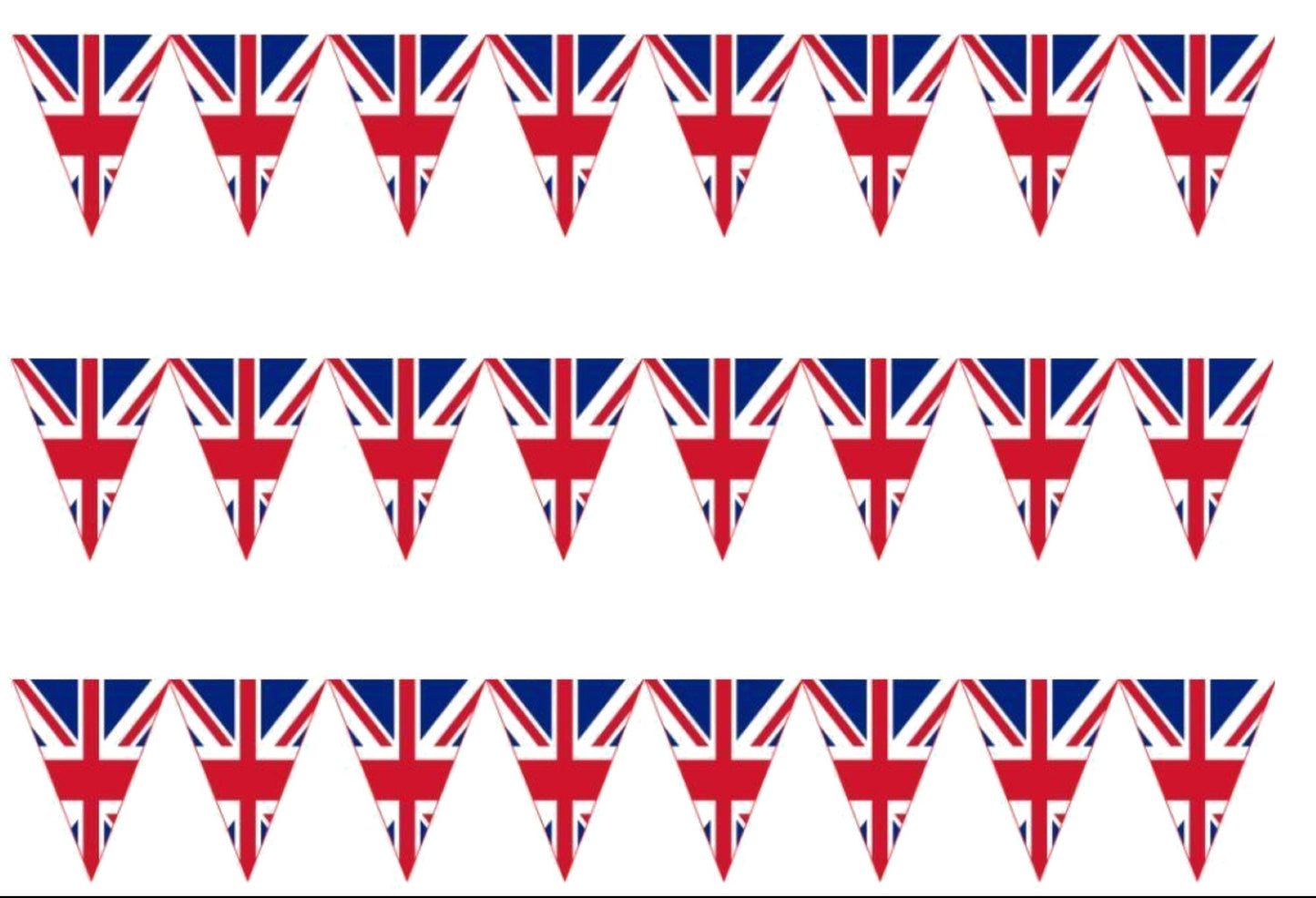 Union Jack Bunting Edible Icing Cake Ribbon