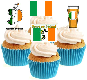 Irish Rugby Collection Stand Up Cake Toppers (12 pack)