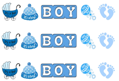 It's A Boy Edible Icing Cake Ribbon