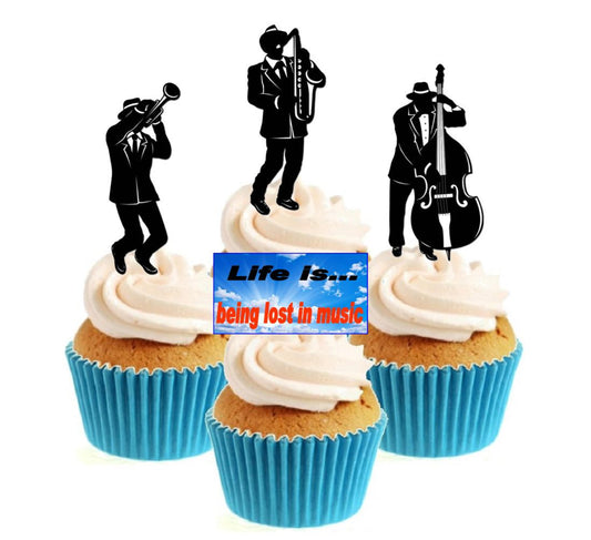 Jazz / Soul Collection Stand Up Cake Toppers (12 pack)