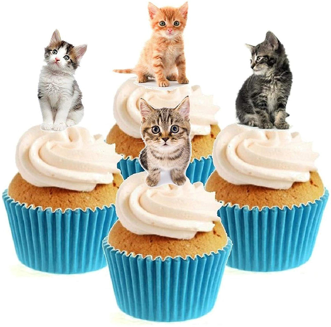 Kitten Collection Stand Up Cake Toppers (12 pack)