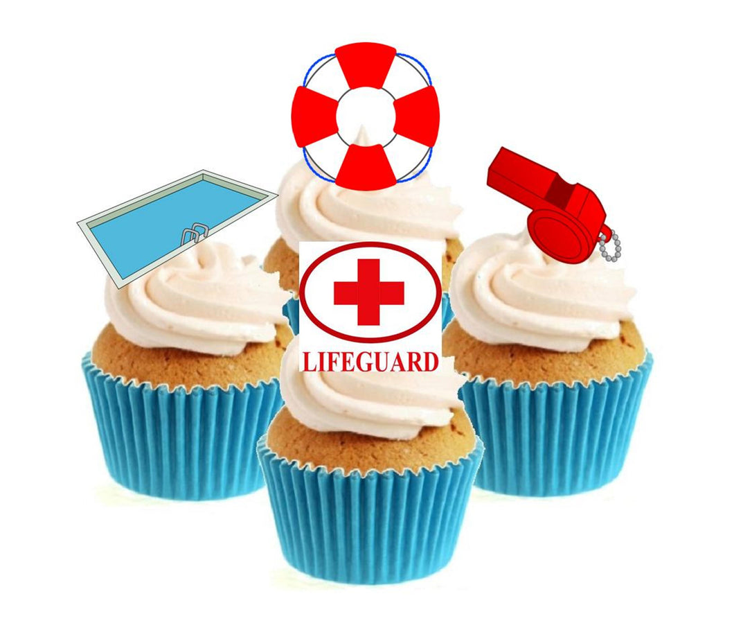 Lifeguard Collection Stand Up Cake Toppers (12 pack)