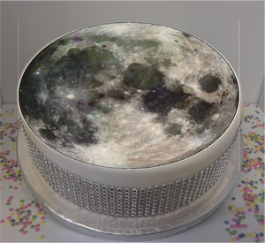 The Moon 8" Icing Sheet Cake Topper