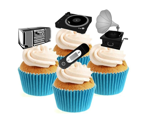 Music Through The Ages Collection Stand Up Cake Toppers (12 pack)