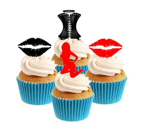 Naughty Female Collection Stand Up Cake Toppers (12 pack)