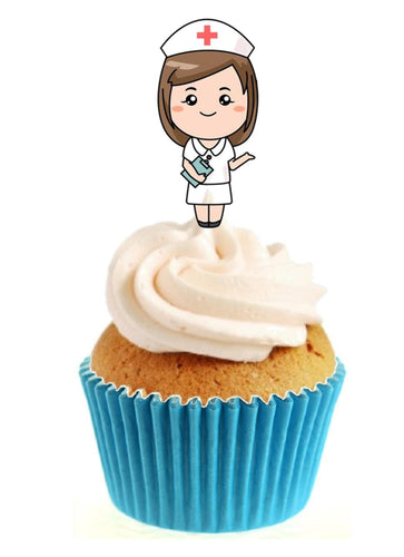 Nurse Stand Up Cake Toppers (12 pack)
