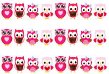 Load image into Gallery viewer, Pink Owls Edible Icing Cake Ribbon / Side Strips