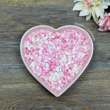 Load image into Gallery viewer, Pink &amp; White Shimmer Hearts