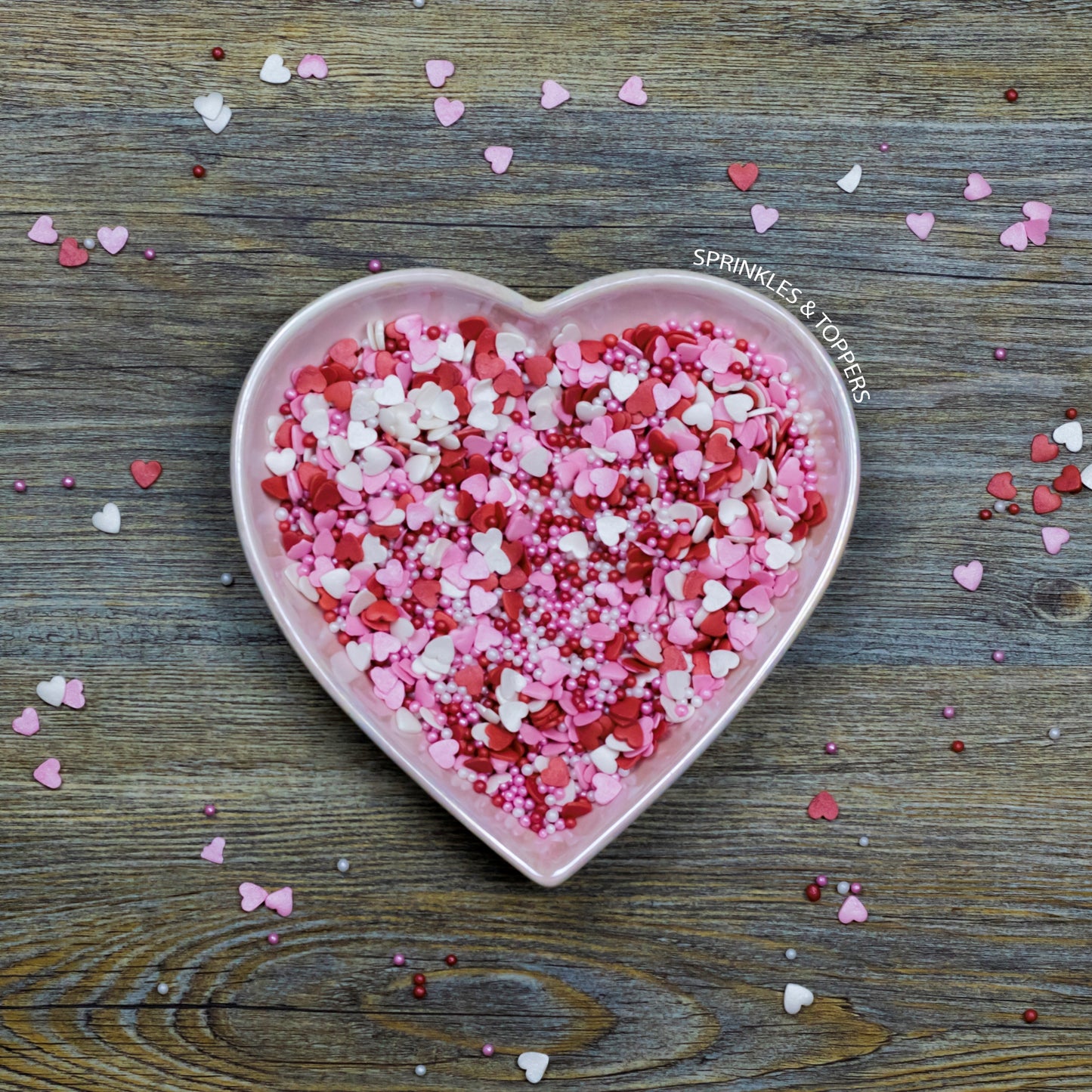 Red, Pink & White Hearts & Pearls