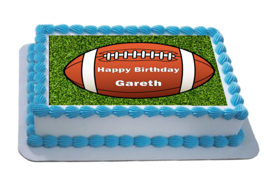 Edible Heaven: Rugby Field Birthday Cake - my first themed cake