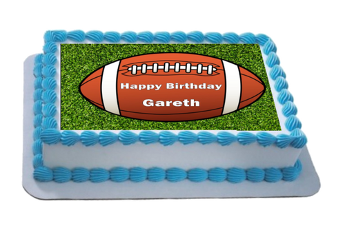 Personalised Rugby Ball A4 Icing Sheet Topper