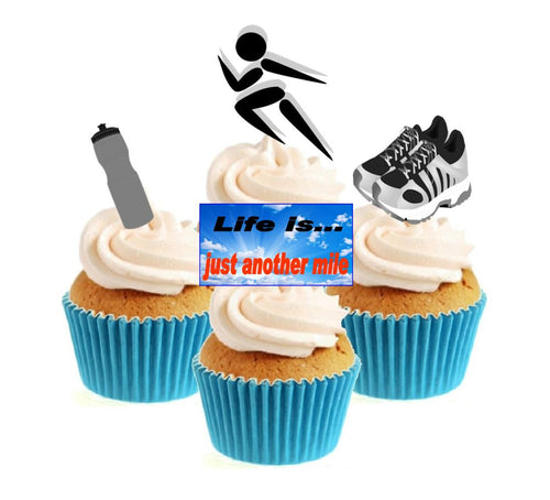 Running Collection Stand Up Cake Toppers (12 pack)