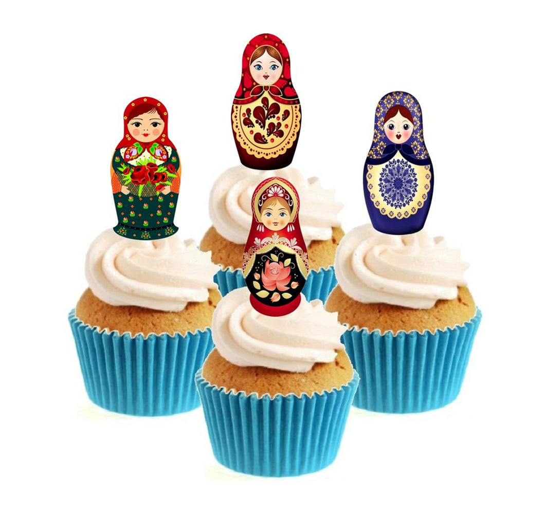 Russian Doll Collection Stand Up Cake Toppers (12 pack)