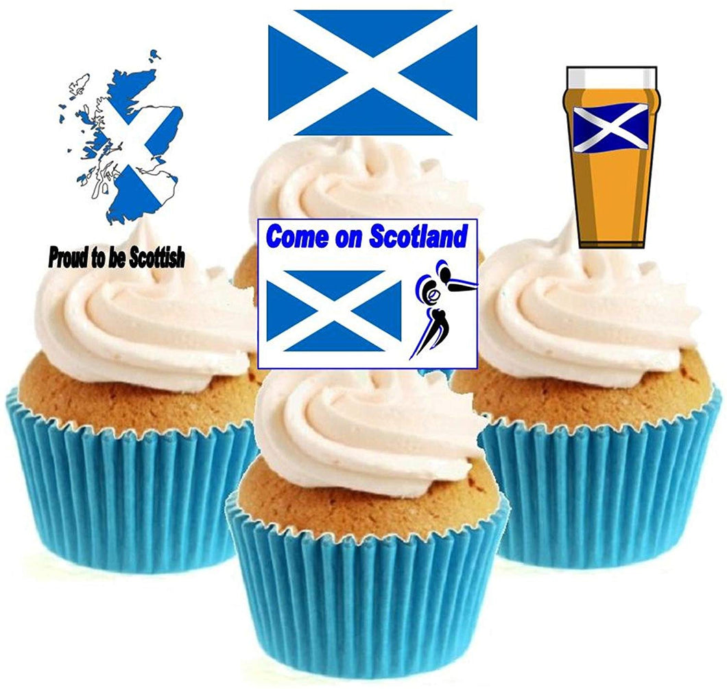 Scottish Rugby Collection Stand Up Cake Toppers (12 pack)
