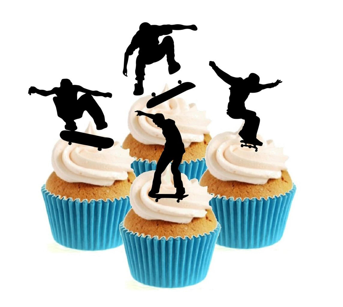 Skateboarding Collection Stand Up Cake Toppers (12 pack)