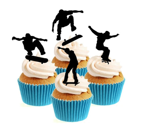 Skateboarding Collection Stand Up Cake Toppers (12 pack)