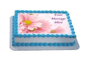 Personalised Soft Pink Floral A4 Icing Sheet Topper