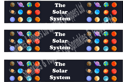 The Solar System Edible Icing Cake Ribbon