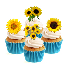 Sunflower Collection Stand Up Cake Toppers (12 pack)