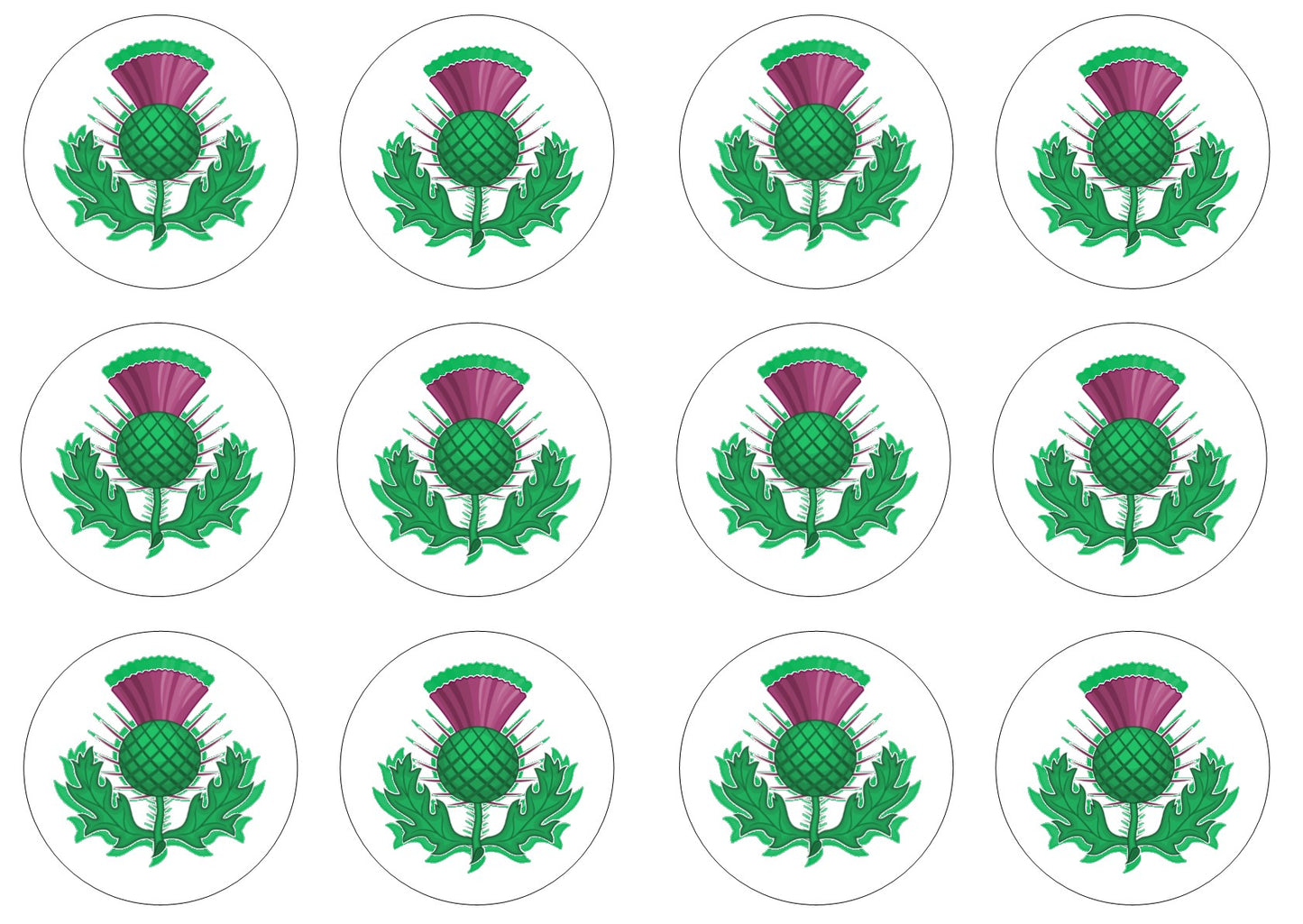 Scottish Thistle 2" discs