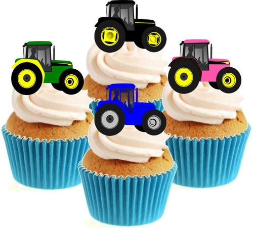 Tractor Collection Stand Up Cake Toppers (12 pack)