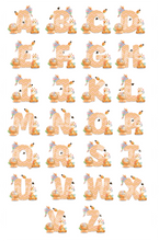 Load image into Gallery viewer, Cute Tribal Safari Animals (any letter)  2&quot; / 5cm discs