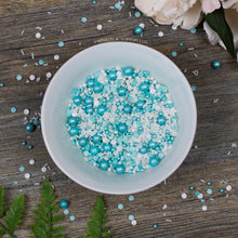Load image into Gallery viewer, Turquoise Dreams Sprinkles Mix Cupcake / Cake Decorations Sprinkles
