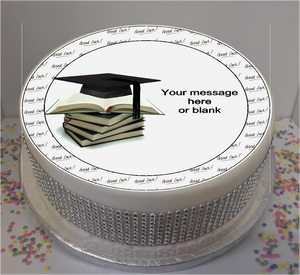 Personalised Good Luck University 8" Icing Sheet Cake Topper