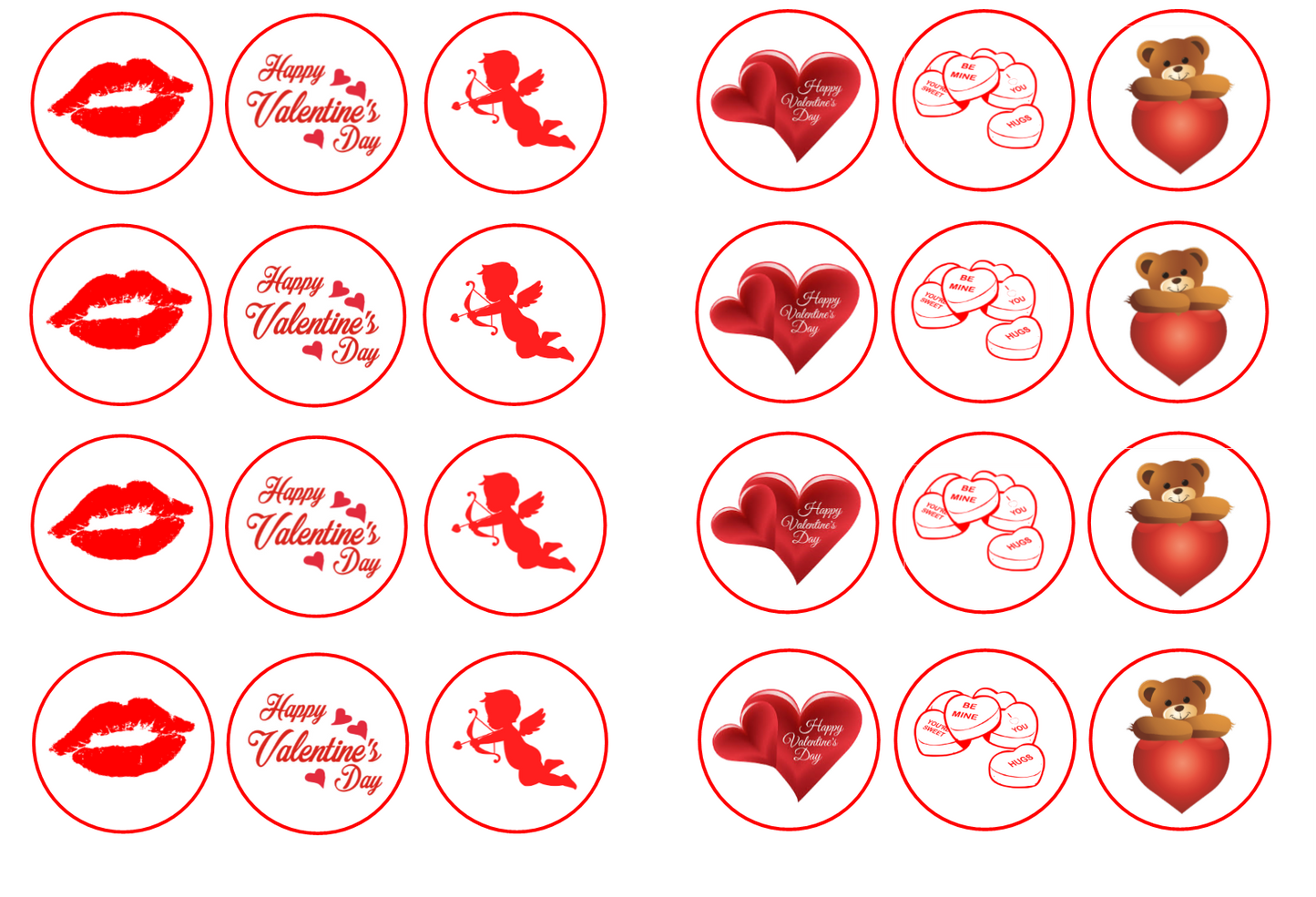 Valentines Collection 1.3" discs