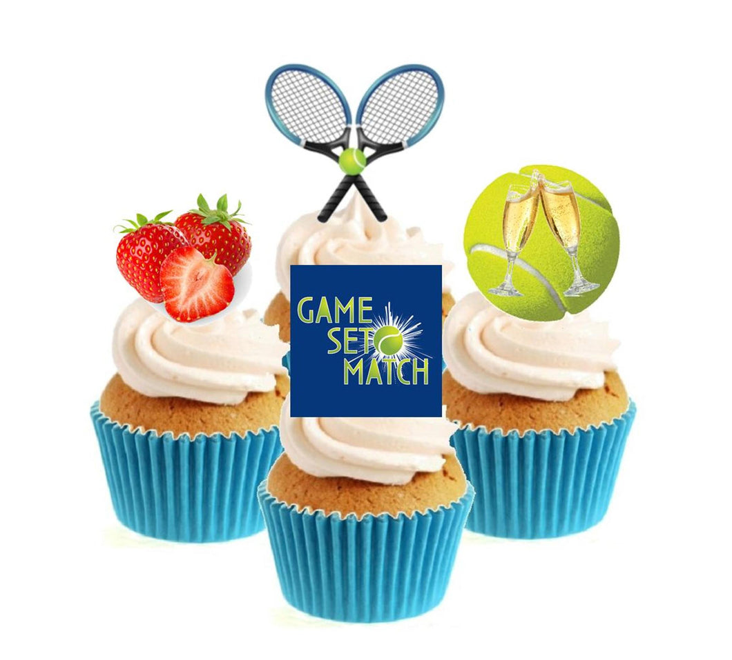 Wimbledon Collection Stand Up Cake Toppers (12 pack)